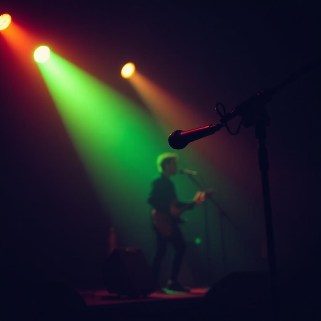 Live performance under stage lighting